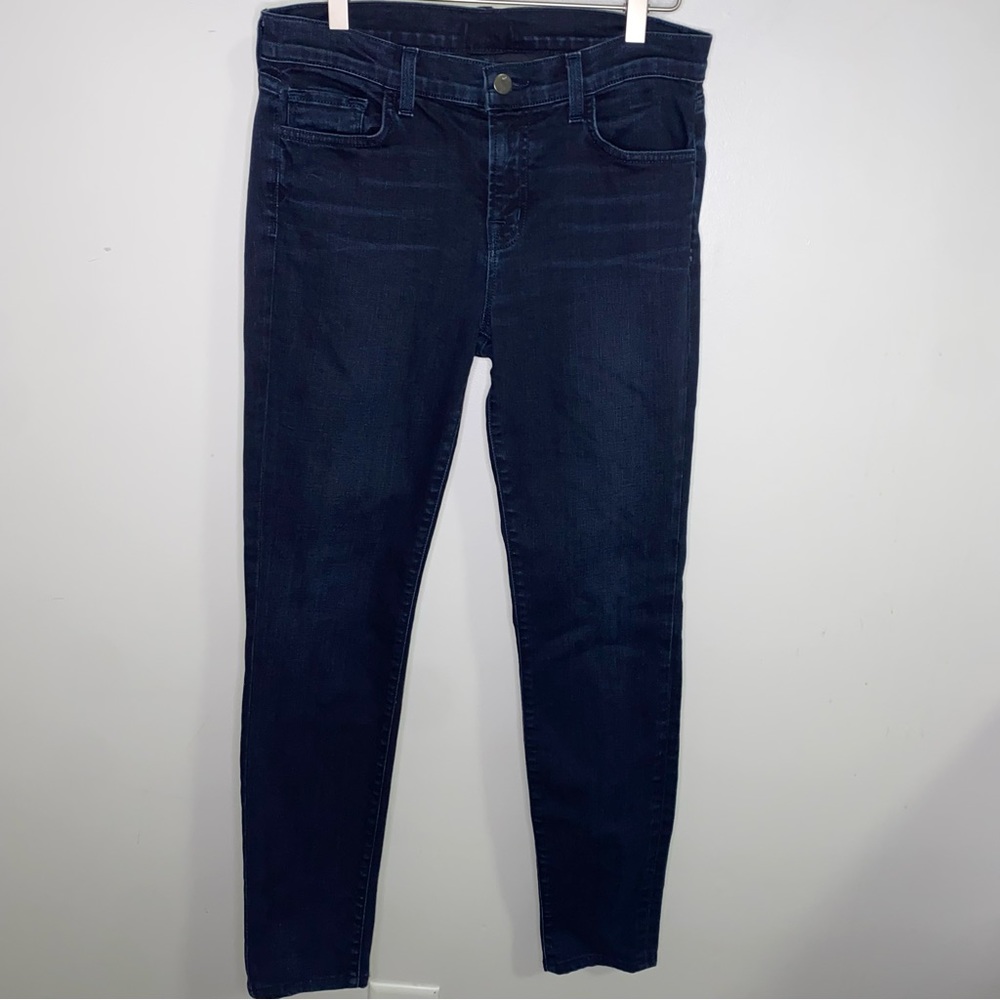 J Brand Skinny leg dark blue rinse denim jeans 811 Tudor size 29 8 LIKE NEW